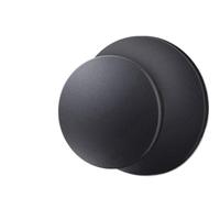 VVW&LIU Pomo de puerta de acero inoxidable simple, redondo, blanco, para cajón, negro, autoadhesivo, para muebles, color negro