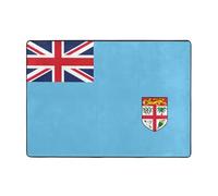VVXBHGR Alfombra con estampado de bandera de Fiji de 80 x 58 pulgadas, alfombra de área para sala de estar, oficina, mesa de café, cama, balcón, suave, esponjosa, absorbente de agua, duradera