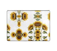 VVXBHGR Alfombra de área de Facing the Sun Prints de 80 x 58 pulgadas para sala de estar, oficina, mesa de café, cama, balcón, suave, esponjosa, absorbente de agua, duradera
