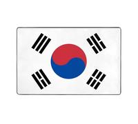 VVXBHGR Alfombra de tela de franela con estampado de bandera de la República de Corea, 152 x 99 cm, tapete para sala de estar, oficina, mesa de café, cama, balcón