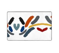 VVXBHGR Alfombra de tela de franela con estampado de dibujo simple de personalidad, 152 x 99 cm, para sala de estar, oficina, mesa de café, cama, balcón