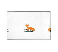 VVXBHGR Alfombra de tela de franela con estampado de huevos de zorro, 152 x 99 cm, para sala de estar, oficina, mesa de café, cama, balcón