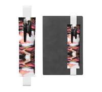 VVXBHGR Black A Path Full of Flowers Prints - Estuche de piel de PVC 2 en 1, antideslizante, almacenamiento esencial para cuentas de viaje, White, Talla única, Mochila escolar