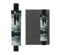 VVXBHGR Black A Ship in The Storm Prints - Estuche de piel de PVC 2 en 1, antideslizante, almacenamiento esencial para cuentas de viaje, Black, Talla única, Mochila escolar