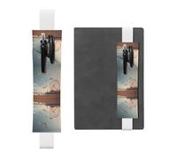 VVXBHGR Black Ferris Wheel by The Sea Prints - Estuche de piel de PVC para lápices, marcapáginas, 2 en 1, antideslizante, almacenamiento esencial para cuentas de viaje, White, Talla única, Mochila