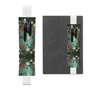VVXBHGR Black Flowers in The Rainforest Prints - Estuche de piel de PVC 2 en 1, antideslizante, almacenamiento esencial para cuentas de viaje, White, Talla única, Mochila escolar