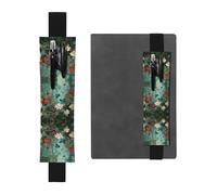 VVXBHGR Black Flowers in The Rainforest Prints - Estuche de piel de PVC 2 en 1, antideslizante, almacenamiento esencial para cuentas de viaje, Black, Talla única, Mochila escolar