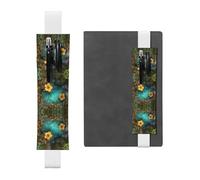 VVXBHGR Black Flowers in The Spa Prints - Estuche de piel de PVC 2 en 1, antideslizante, almacenamiento esencial para cuentas de viaje, White, Talla única, Mochila escolar