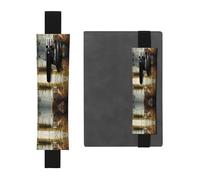 VVXBHGR Black Fox in The Water - Estuche de piel de PVC con marcapáginas 2 en 1, antideslizante, esencial para cuentas de viaje, Black, Talla única, Mochila escolar