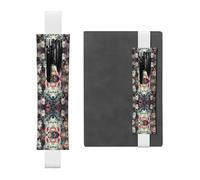 VVXBHGR Black Fox Pack Prints - Estuche de piel de PVC con marcapáginas 2 en 1, antideslizante, esencial para cuentas de viaje, White, Talla única, Mochila escolar