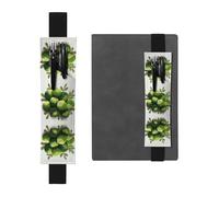 VVXBHGR Black Little Green Cookies - Estuche de piel de PVC para lápices, marcapáginas, 2 en 1, antideslizante, esencial para cuentas de viaje, Black, Talla única, Mochila escolar