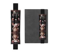 VVXBHGR Black Pig Holding a vase Prints - Estuche de piel de PVC para lápices, marcapáginas, 2 en 1, antideslizante, almacenamiento esencial para cuentas de viaje, Black, Talla única, Mochila escolar