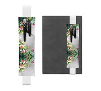 VVXBHGR Black Rose Group Prints - Estuche de piel de PVC con marcapáginas 2 en 1, antideslizante, esencial para cuentas de viaje, White, Talla única, Mochila escolar