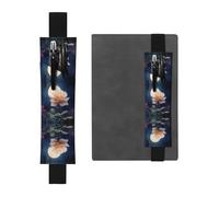 VVXBHGR Black Roses in The Moonlight Prints - Estuche de piel de PVC para lápices, marcapáginas, 2 en 1, antideslizante, almacenamiento esencial para cuentas de viaje, Black, Talla única, Mochila