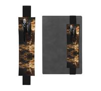 VVXBHGR Black The Hourglass Sands of Time Prints - Estuche de piel de PVC 2 en 1, antideslizante, almacenamiento esencial para cuentas de viaje, Black, Talla única, Mochila escolar