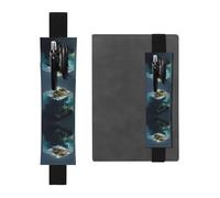 VVXBHGR Black The Ocean in The Cube Prints - Estuche de piel de PVC 2 en 1, antideslizante, almacenamiento esencial para cuentas de viaje, Black, Talla única, Mochila escolar