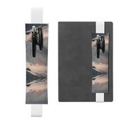 VVXBHGR Black The Sun on a Snowy Day Prints - Estuche de piel de PVC 2 en 1, antideslizante, almacenamiento esencial para cuentas de viaje, White, Talla única, Mochila escolar
