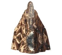 VVXBHGR Capa con capucha para adultos de Halloween. El tren en el desfiladero imprime cómodo y suave con ala grande, adecuado para fiestas de baile y reuniones