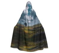 VVXBHGR Capa con capucha para adultos de Halloween Little Tree on the Prairie Prints cómoda y suave con ala grande adecuada para fiestas de baile y reuniones