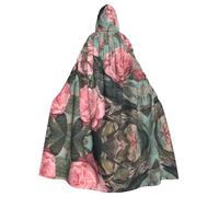 VVXBHGR Capa con capucha para adultos de Halloween The Raven in the Rose Prints cómoda y suave con ala grande adecuada para fiestas de baile y reuniones