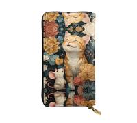 VVXBHGR Cartera de mano larga de cuero con estampado de The Little Mouse I Adore con cierre de cremallera cómodo y ligero para guardar monedas y tarjetas de crédito.