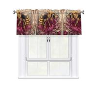 VVXBHGR Cenefa de cortina con estampado de The King of Bees de 137 x 45,7 cm para cocina, baño, lavandería y decoración de estudio