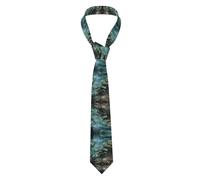 VVXBHGR Corbata transparente para hombre, estampado de agua de manantial, suave y cómoda, no se deforma, resistente a la decoloración, duradera con excelente verticalidad