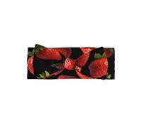 VVXBHGR Diadema con lazo para bebé con estampado de fresas de cristal, suave, agradable al tacto y elástica para bebés de 0 a 6 meses