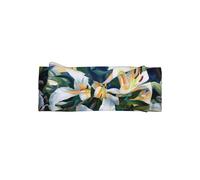 VVXBHGR Diadema con lazo para bebé con estampado de lirios blancos, suave, agradable al tacto y elástica para bebés de 0 a 6 meses