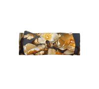 VVXBHGR Diadema con lazo para bebé con estampado de peonías de oro blanco, suave, agradable al tacto y elástica para bebés de 0 a 6 meses