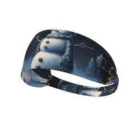 VVXBHGR Diadema elástica con estampado de muñeco de nieve en Nochebuena para hombres y mujeres, suave, de secado rápido