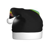VVXBHGR El sombrero de Navidad con estampado de arcoíris colorido para adultos es suave y ligero