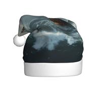 VVXBHGR El sombrero de Navidad con estampado de barco en la tormenta para adultos es suave y ligero