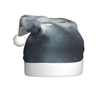 VVXBHGR El sombrero de Navidad con estampado de cisne blanco sobre hielo para adultos es suave y ligero