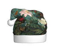 VVXBHGR El sombrero de Navidad con estampado de flores en la selva tropical para adultos es suave y ligero