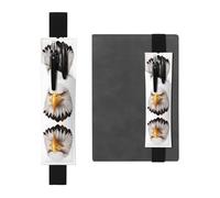 VVXBHGR Estuche de piel de PVC con estampado de águila calva negra 2 en 1, antideslizante, almacenamiento esencial para cuentas de viaje, Black, Talla única, Mochila escolar