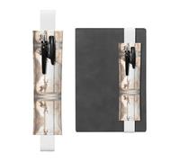 VVXBHGR Estuche de piel de PVC con estampado de ciervo blanco y negro 2 en 1, antideslizante, esencial para cuentas de viaje, White, Talla única, Mochila escolar