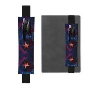 VVXBHGR Estuche de piel de PVC con estampado de estrella de mar negra en coral, 2 en 1, antideslizante, esencial para cuentas de viaje, Black, Talla única, Mochila escolar