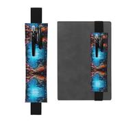 VVXBHGR Estuche de piel de PVC con estampado de flora y fauna submarina, 2 en 1, antideslizante, esencial para cuentas de viaje, Black, Talla única, Mochila escolar