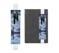 VVXBHGR Estuche de piel de PVC con estampado de muñeco de nieve negro en las montañas nevadas, 2 en 1, antideslizante, almacenamiento esencial para cuentas de viaje, White, Talla única, Mochila