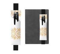 VVXBHGR Estuche de piel de PVC con estampado de orejas de trigo negro y dorado, 2 en 1, antideslizante, esencial para cuentas de viaje, Black, Talla única, Mochila escolar