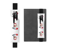 VVXBHGR Estuche para lápices de piel de PVC con diseño de Papá Noel cumplido con sus deseos, 2 en 1, antideslizante, esencial para cuentas de viaje, Black, Talla única, Mochila escolar