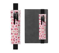 VVXBHGR Estuche para lápices de piel de PVC con diseño de tulipán negro, 2 en 1, antideslizante, esencial para cuentas de viaje, Black, Talla única, Mochila escolar