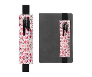 VVXBHGR Estuche para lápices de piel de PVC con diseño de tulipán negro, 2 en 1, antideslizante, esencial para cuentas de viaje, Black, Talla única, Mochila escolar