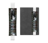 VVXBHGR Estuche para lápices de piel de PVC con estampado de aguas termales, 2 en 1, antideslizante, esencial para cuentas de viaje, White, Talla única, Mochila escolar