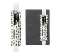 VVXBHGR Estuche para lápices de piel de PVC con estampado de cactus negro en maceta, 2 en 1, antideslizante, esencial para cuentas de viaje, White, Talla única, Mochila escolar