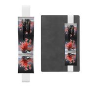 VVXBHGR Estuche para lápices de piel de PVC con estampado de coral esmaltado negro 2 en 1, antideslizante, esencial para cuentas de viaje, White, Talla única, Mochila escolar