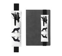 VVXBHGR Estuche para lápices de piel de PVC con estampado de lobos negros 2 en 1, antideslizante, esencial para cuentas de viaje, Black, Talla única, Mochila escolar