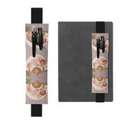 VVXBHGR Estuche para lápices de piel de PVC con estampado de loto negro en abanico, 2 en 1, antideslizante, esencial para cuentas de viaje, Black, Talla única, Mochila escolar