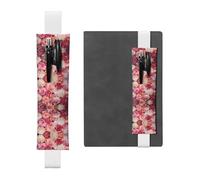 VVXBHGR Estuche para lápices de piel de PVC con varios estampados de flores, color negro, 2 en 1, antideslizante, esencial para cuentas de viaje, White, Talla única, Mochila escolar